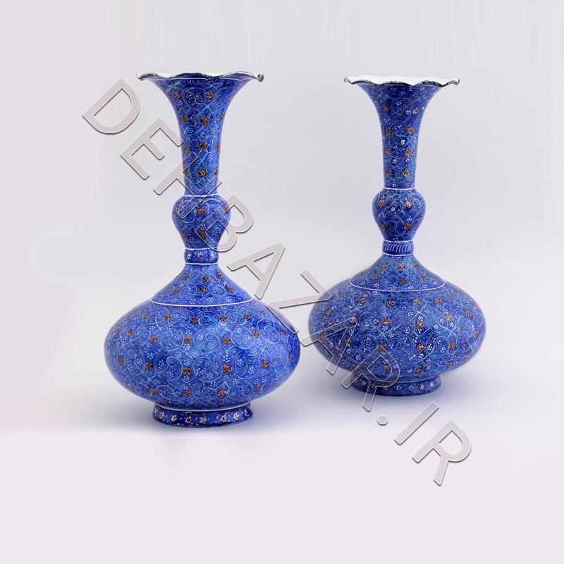 4-1 گلدان کرواتی میناکاری 22سانتی