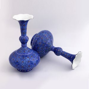 صنایع دستی -گلدان کرواتی مینا کاری