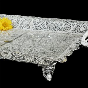 صنایع دستی - سینی مستطیل ملیله کاری