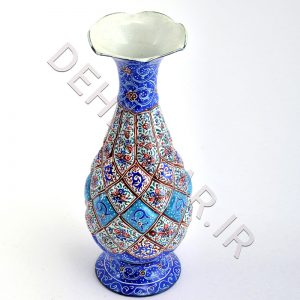 صنایع دستی - گلدان مینا کاری