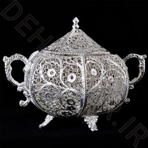 قندان در دار ملیله کاری - صنایع دستی