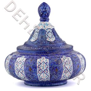 قندان میناکاری سفینه‌ای 20سانتی