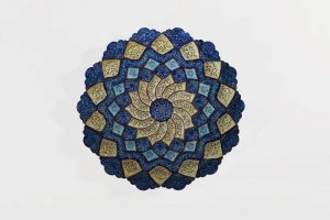 بشقاب میناکاری طرح شقایق